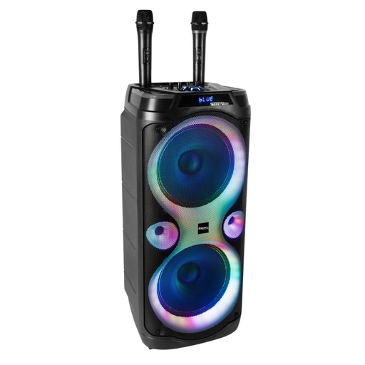 [COMUMBAKARAOKE] Altavoz activo 2x10" BT 2 MICROS 1000W Ibiza Sound. Mod. COLUMBA-KARAOKE
