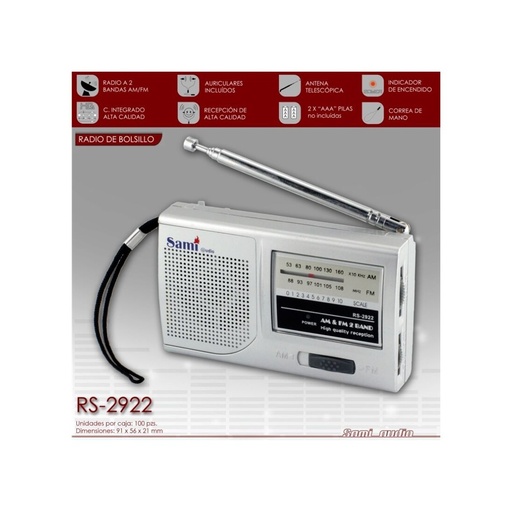 [SLD0120] Radio de bolsillo sami 2 bandas (mod. 2922)