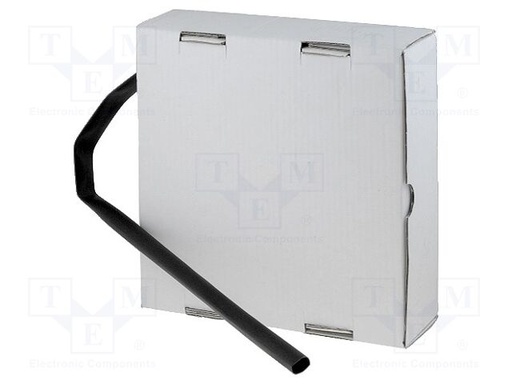 [CBDWT1273BOXBK] Tubo termorretractil con adhesivo 12.7mm Negro CAJA 2.5m. Mod. DWT3-12.7-1BOX