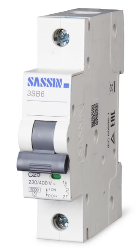 [B7181C04H] Int. Aut. magnetotérmico estrecho 1P 4A curva C SASSIN. Mod. 3SB71-63