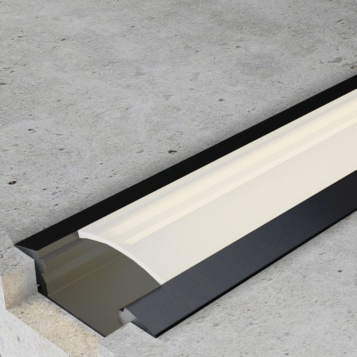 [204025042] Perfil de Aluminio empotrar Sub Lacado negro - 2 Metros. Mod. LM3706