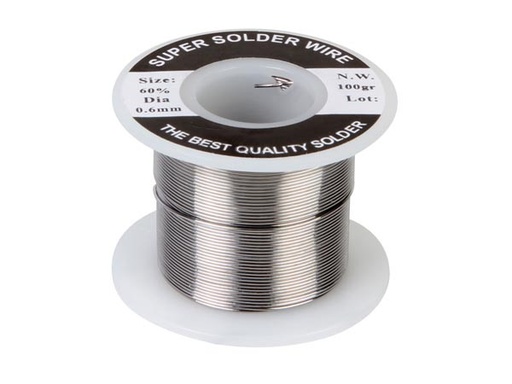[7042124] Carrete estaño 0.6mm Sn 60% Pb 40% 100gramos. Mod. SOLD100G6