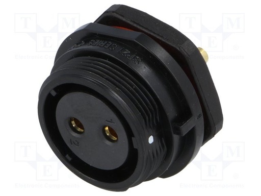 [SP2112S2] Conector chasis hembra SP2112S2 IP68 2 pines
