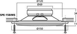 [SPE158WSMON] Altavoz empotrable 30W 8 O. Mod. SPE-158/WS