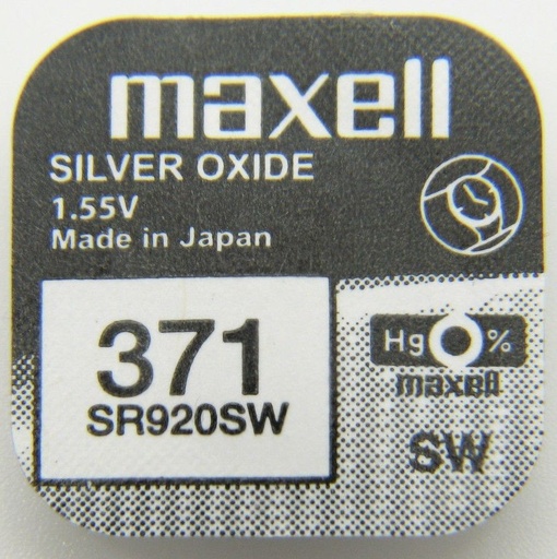 [SR920SW] Pila Boton 1,55V Maxell 371. Mod. SR920SW