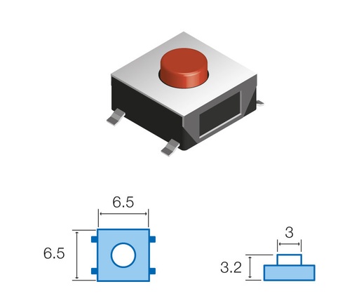 [SW044ELM] Pulsador de tacto SMD Mod. SW044