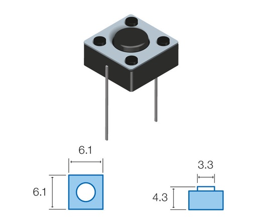 [SW098ELM] Pulsador de tacto vertical Mod. SW098