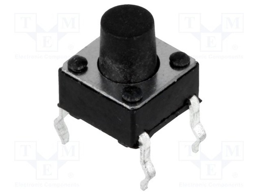 [TACT67RFTME] Microconmutador TACT SPST-NO Posiciones:2 0,05A/12VDC THT. Mod. TACT-67R-F