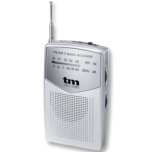 [TMRAD024STMA] Radio Analógica portátil AM/FM GRIS TM Electron. Mod. TMRAD024S