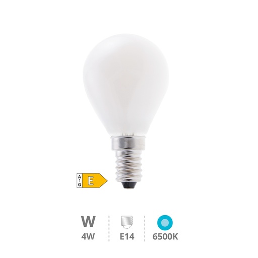 [200690067] Bombilla LED esférica Serie Cristal 4W E14 6500K. Mod. 200690067