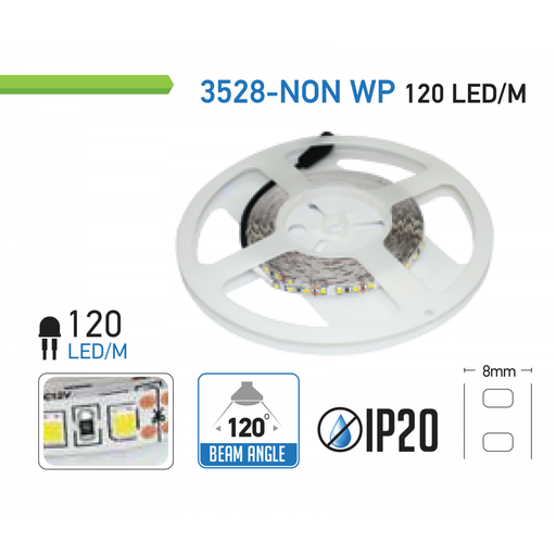 [V3026RSR] Tira de LED 12V 5 metros IP20 3528SMD 6400K. Mod. V3026