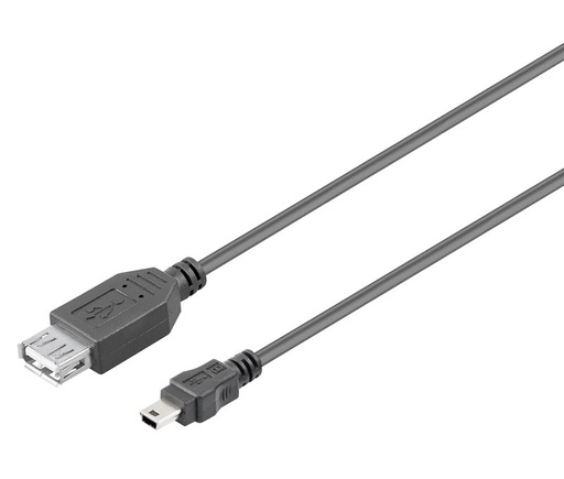 [WIR1334ELM] Conexión USB A hembra - mini USB macho 0.2 metros. WIR1334