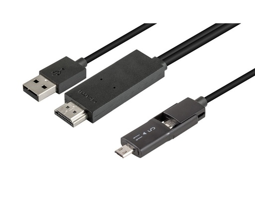 [WIR902ELM] Cable micro USB-HDMI para móviles con MHL