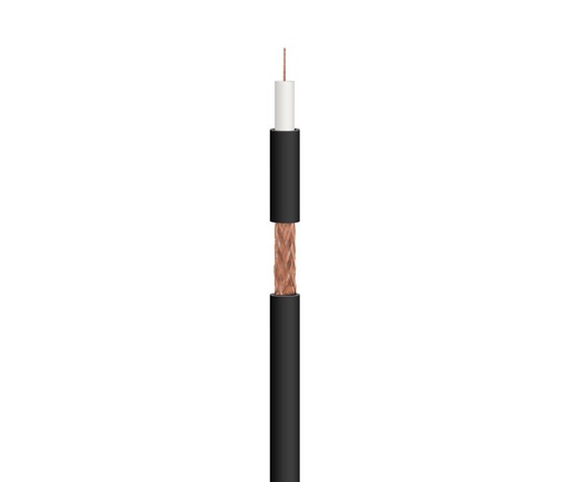 [AV6000002] Cable Coaxial RG59 75 Ohm, carrete 100m Negro. Mod. WIR9061