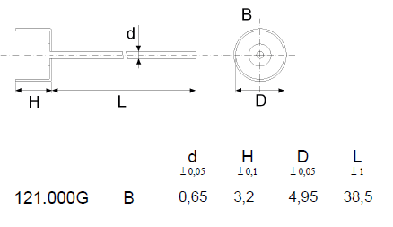 [ZHAXIALTME] Portafusibles soldar PCB fusibles 5x20mm 6,3A 250V. Mod. 121.000G