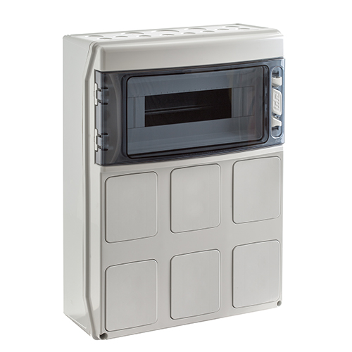 [PCSN12PT] Cofret para  6 tomas de corriente IP65 12DIN IDE. Mod. PCSN12PT