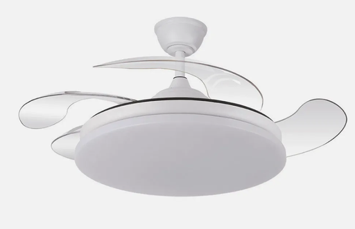 [236391301FAB] Ventilador de techo aspas retráctil 59W motor DC CCT Tridente blanco. Mod. 236391301