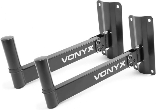 [WMS02] Pareja de Soportes metálicos para Altavoz en Pared 25kg Vonyx. Mod. WMS-02