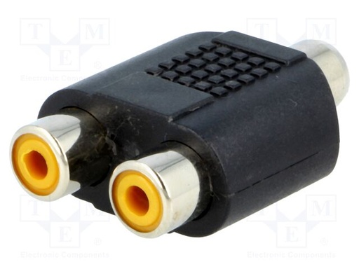 [RCAG2RCAG] Adaptador 2 RCA hembra a 1 RCA hembra. Mod. RCAG-2RCAG