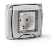 [19091FAM] Base TT empotrar estanco 16A, 250V, IP55 Famatel. Mod. 19091