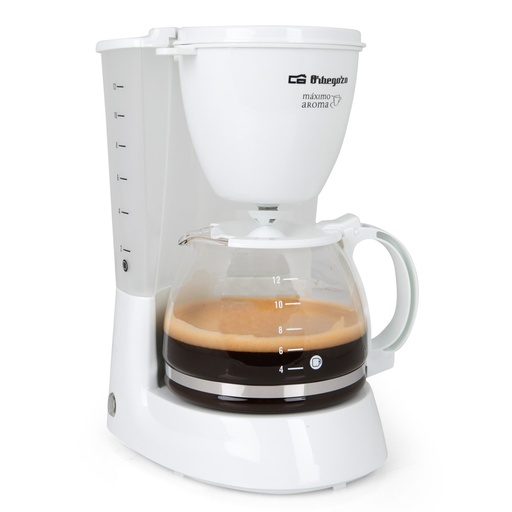 [CG4050BORB] Cafetera de goteo 12 tazas blanca ORBEGOZO. Mod. CG 4050 B