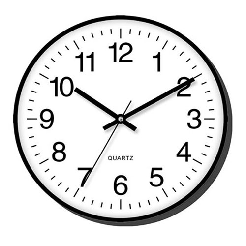 [CL45BLK] Reloj de pared marco negro 30cm silencioso. Mod. CL45BLK