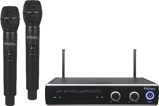 [DR20UHFHHLOT] Kit micros inalámbricos UHF Ibiza Sound. Mod. DR20UHF-HH