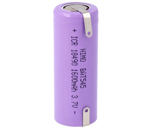[BAT545] Batería 3.7V 1600mAh ion litio sin cto carga soldar. Mod. IRC18500-18490