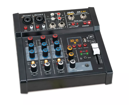 [AM5BTAMS] Mesa de mezclas compacta de 2 canales Bluetooth AMS. Mod. AM 5 BT