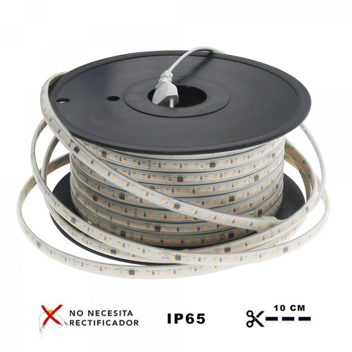 [LM2332] Tira de Led 220Vac Smd2835 Bergamo 17W/m Ip65 4000k. Mod. LM2332