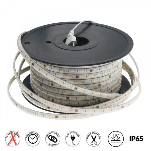 [LM2333] Tira de Led 220Vac Smd2835 Bergamo 17W/m Ip65 2700k. Mod. LM2333