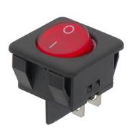 [3823ELG] Interruptor luminoso cuadrado 4P ON-OFF 16A 250V rojo. Mod. 3823