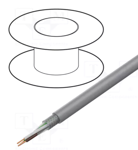[LIYCY3X0.25] Cable 3x0.25mm2 PVC gris 500V apantallado LiY-CY. Mod. LIYCY3X0.25
