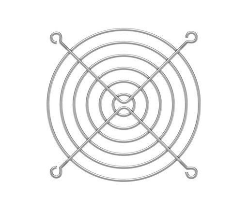 [RJV003] Rejilla metálica para ventilador 92x92mm cromo. Mod. RJV003