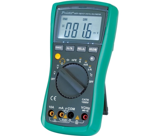 [MUL1217] Multímetro digital auto rango True-RMS CAT.IV 600V. Mod. MT-1217