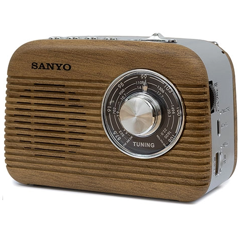[KS136MFSK] Radio AM/FM/SW con altavoz bluetooth inalámbrico vintage Sanyo. Mod. KS136M
