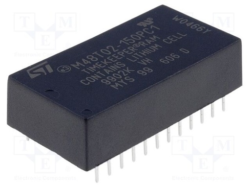[M48T02150PC1] Circuito impreso RTC NV SRAM 16kbSRAM PCDIP24 4,75÷5,5V. Mod. M48T02-150PC1