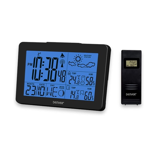 [WS530BLKFSK] Estación meteorológica inalámbrica reloj Denver. Mod. WS-530BLK