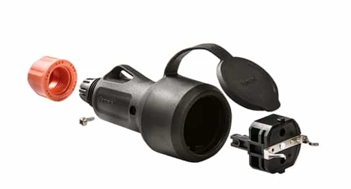 [1165FAM] Clavija schuko aérea 2p+TT 16A IP54 Famatel .Mod. 1165