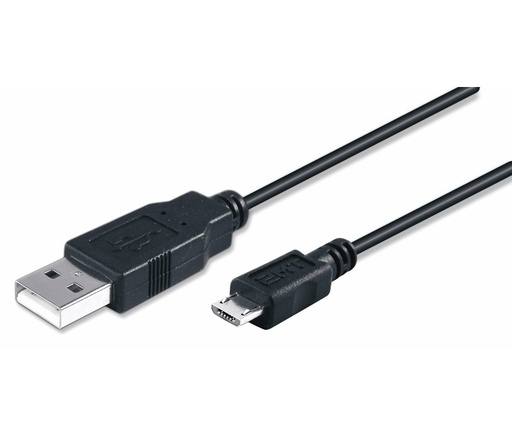 [WIR101ELM] Conexión USB A 2.0 a micro USB 1.8metros. Mod. WIR101