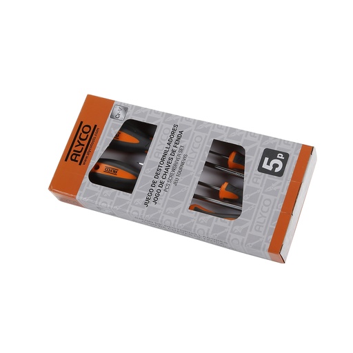 [170448ALY] Juego 5 destornilladores Alyco Orange. Mod. 170448
