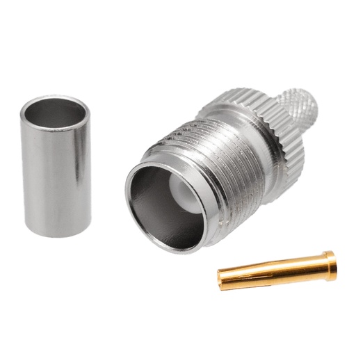 [1664ELG] Conector TNC hembra RG58 crimpar. Mod. 1664