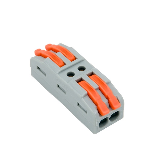 [2040038ELG] Borna de conexión de 2x2 en linea a palanca [0.08 a 4mm]. Mod. 2040038