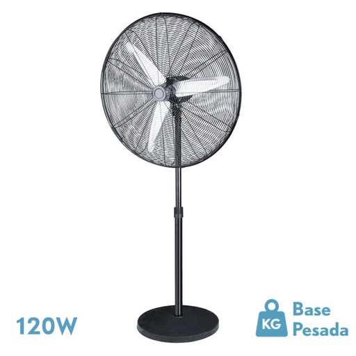 [213241009] Ventilador de pie 120W 55cm aluminio negro Alarcón. Mod. 213241009