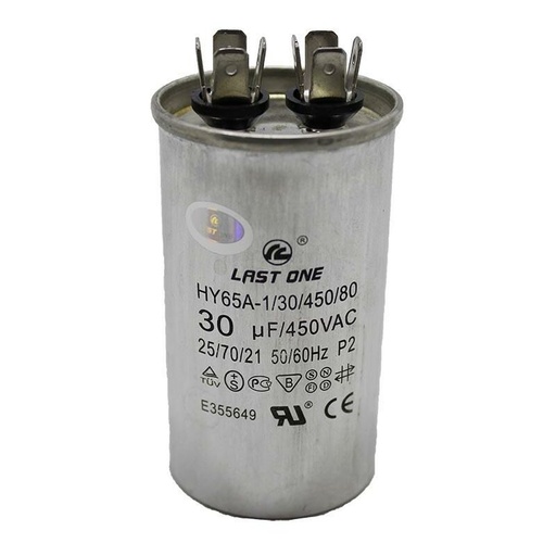 [12AG6030] Condensador metálico 30uF 450V aire acondicionado. Mod. 12AG6030
