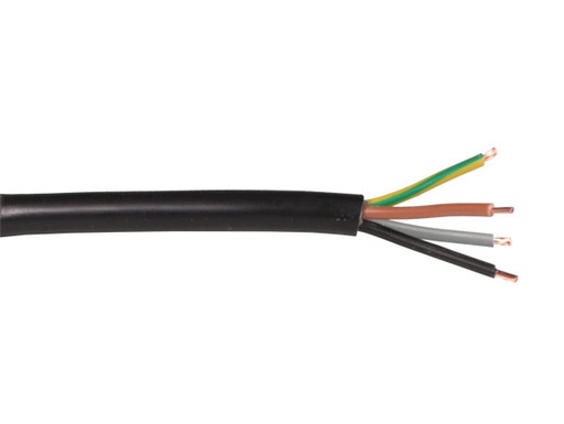 [ZZB23180585] Manguera acrílica 4X0.5 mm2 300 / 500 V negra. Mod. MN4X0.5
