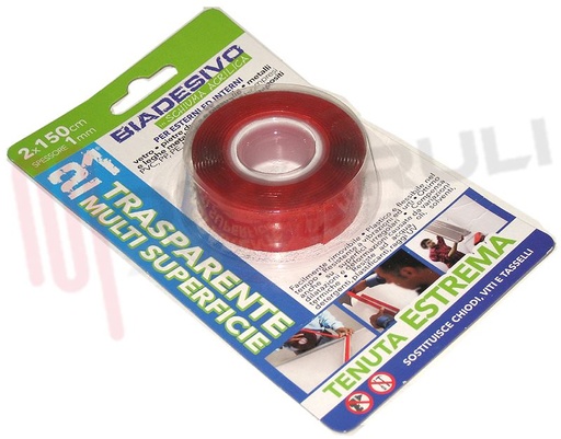 [FH15437] Cinta doble cara 1.0x25x1500mm ultra fuerte. Mod. FH15437