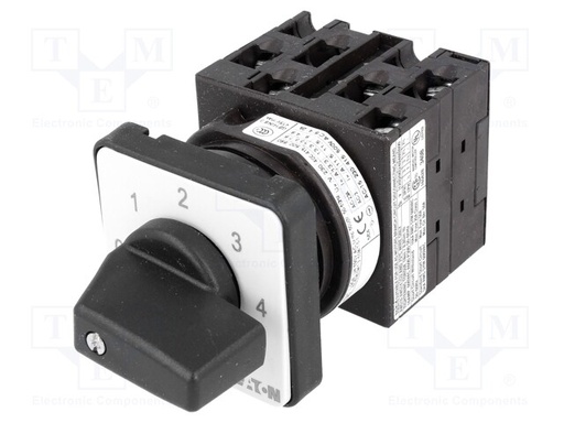 [T038243E] Conmutador de levas 6 posiciones 0-1-2-3-4-5 20A EATON. Mod. T0-3-8243/E
